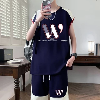 ชุดเสื้อแขนกุดเด็ก ชุดกีฬาเด็กสไตล์เกาหลี ผ้านิ่ม เนื้อผ้าบาง แห้งเร็ว ไซส์90-170