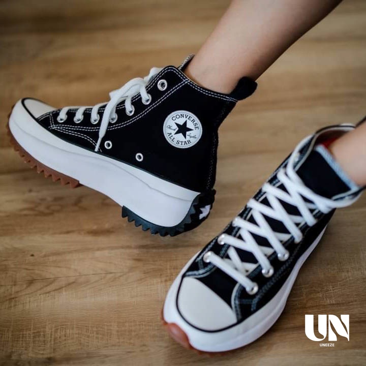 [ของแท้ ส่งไว จากไทย] CONVERSE RUN STAR HIKE HI BLACK