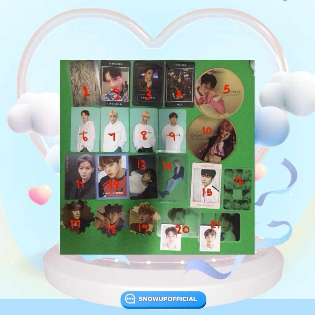 พร้อมส่ง การ์ด Wanna One ควานลิน จีฮุน ซองอู จินยอง อูจิน แดฮวี