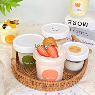 (10,50ใบ/แพ็ค) ถ้วยไอศกรีม 100,200ml. ถ้วยไอติม พุดดิ้ง เต้าฮวย โยเกิร์ต (ถ้วยพร้อมฝา) *สินค้าพร้อมส่ง*