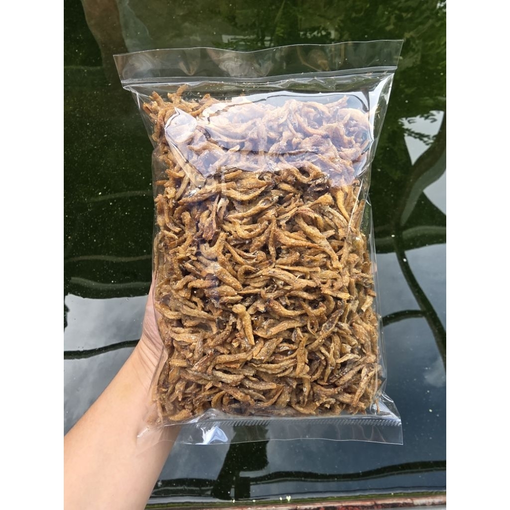 ปลาข้าวสารทอดกรอบๆแท้100%  อบรีดน้ำมัน ไม่อมน้ำมัน