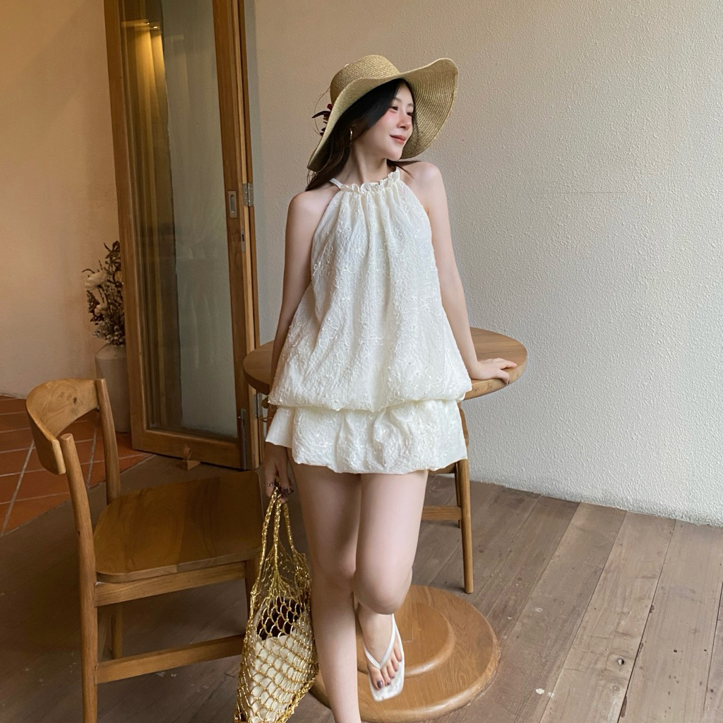 พร้อมส่ง Minnie dress เดรสสั้นกระโปรงบอลลูน-G2N.clothshop