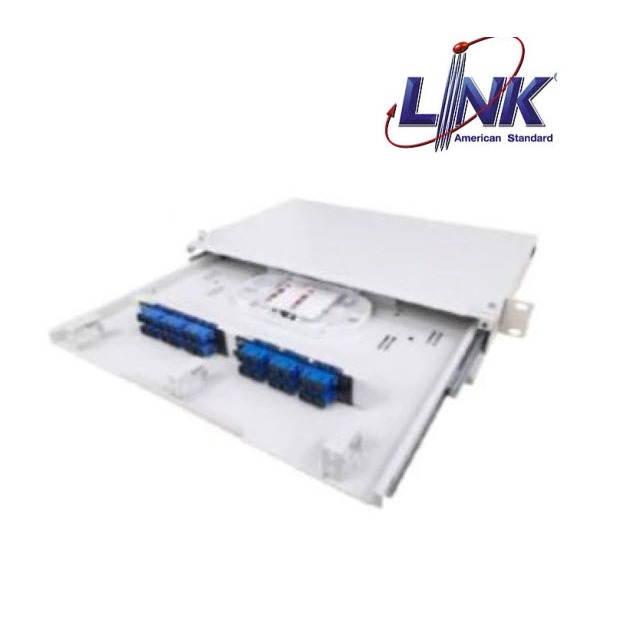 LINK Optic Fiber FDU SLIDE 12- 24C, UF-4082A Slide, Rack Mount, w/Tray & Accessories