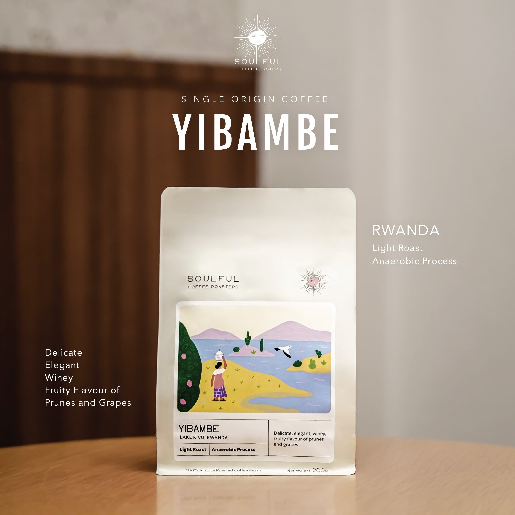เมล็ดกาแฟคั่วอ่อน รวันดา YIBAMBE 200g | Rwanda Specialty Coffee | Light Roast -  Soulful Coffee Roas