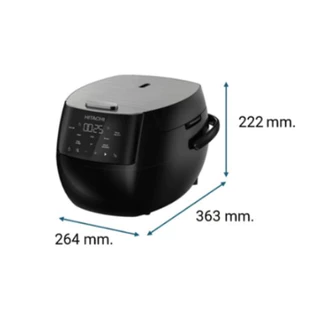 Hitachi ฮิตาชิ หม้อหุงข้าวขนาด 1.0 ลิตร 860-1,020W รุ่น RZ-R10XP BK สีดำ
