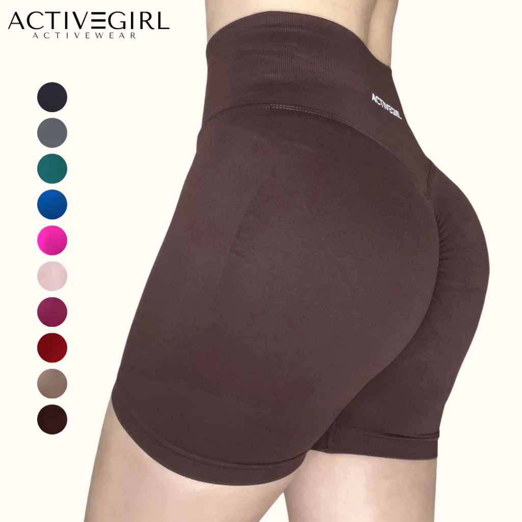 AGRL - กางเกงออกกำลังกายขาสั้น รุ่น Peach booty Shorts สายฝอเข้าก้นลึก ใส่แล้วหุ่นเป๊ะ เนื้อผ้าเย็นใส่สบาย