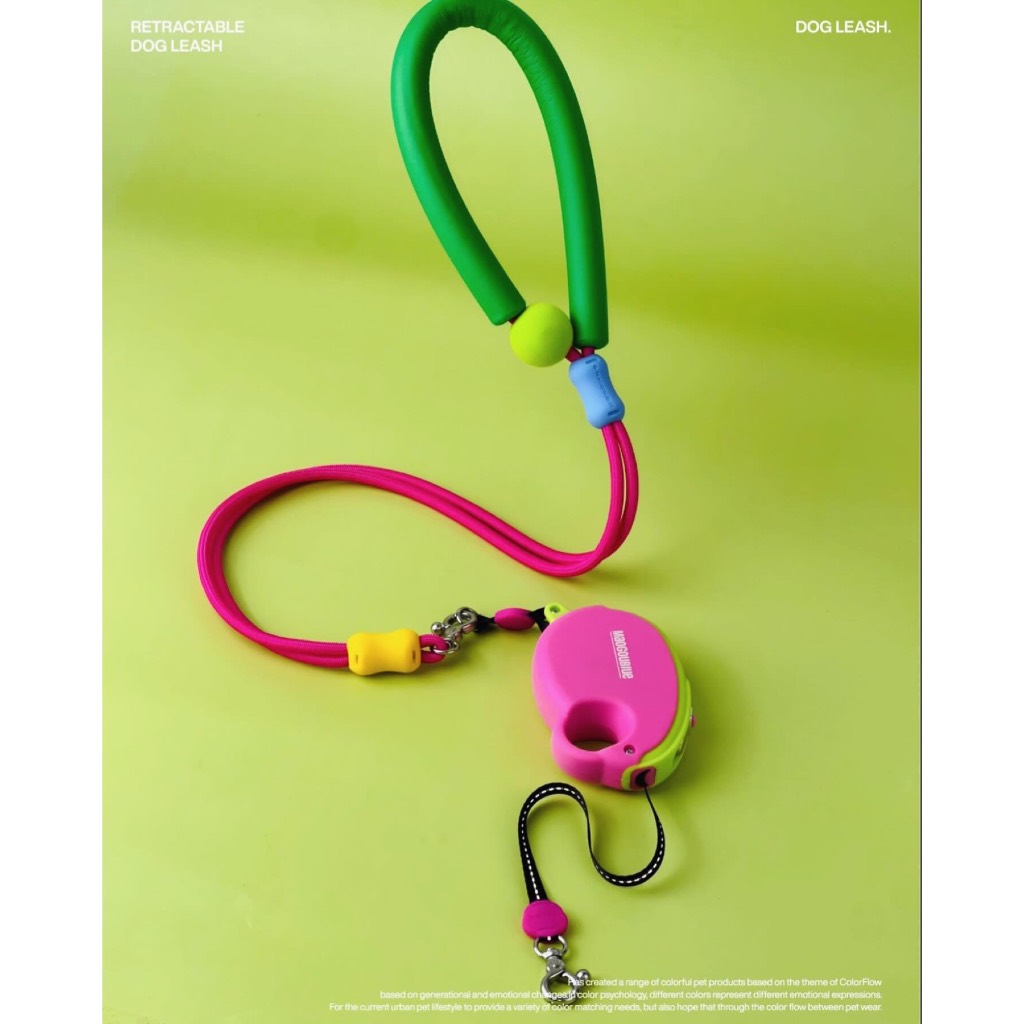 MAOGOUBLUE สายจูงสุนัข & แมว แบบ Retractable + Detachable ปรับความยาวได้ | สีสดใส | เหมาะสำหรับสัตว์เลี้ยงเล็กถึง12kg