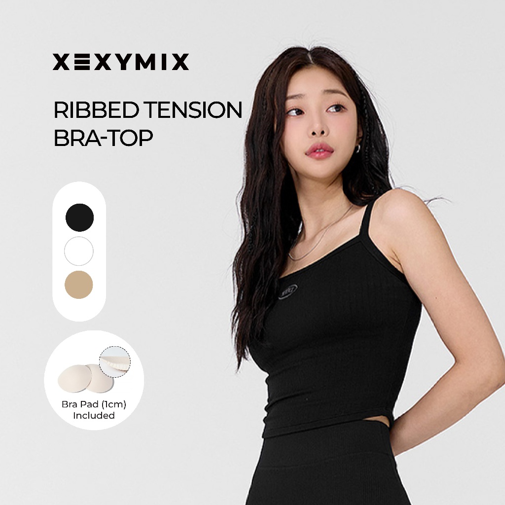 [XEXYMIX] Ribbed Tension Bra-Top