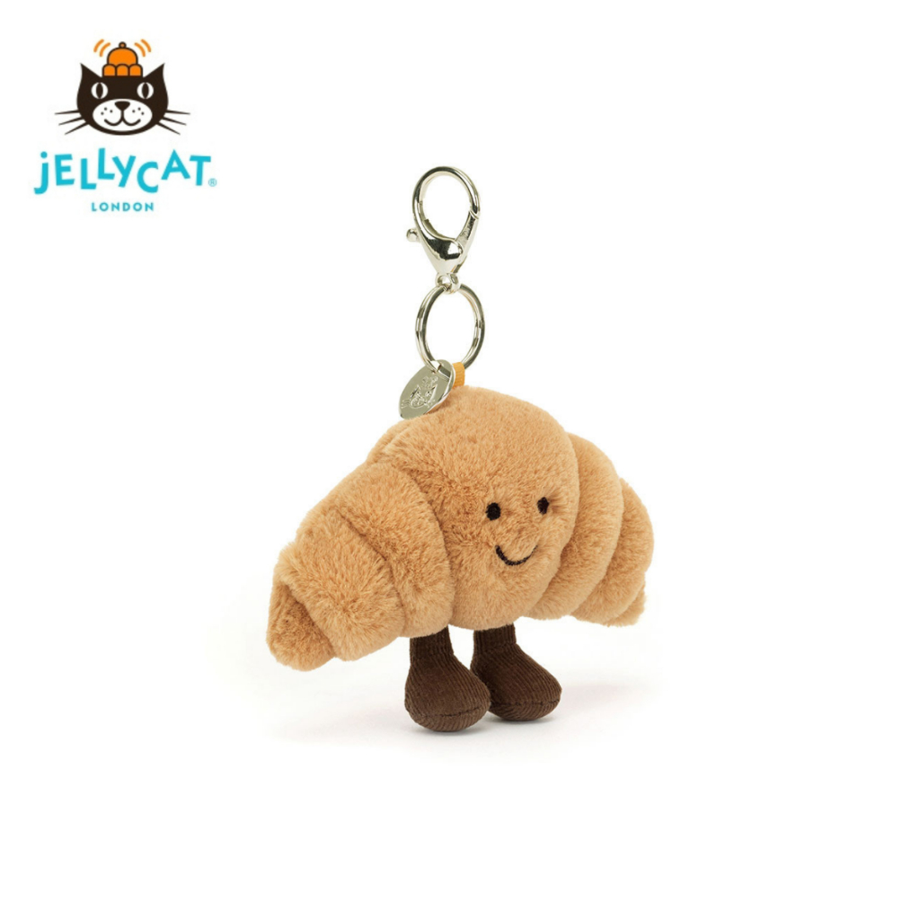 Jellycat Croissant keychain สั่งจากอังกฤษ สั่งจากอังกฤษ jellycat ของแท้ 100%ตุ๊กตาของเล่นตุ๊กตา ของข