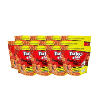 Tako Max หมึกอบกรอบทรงเครื่อง รสหวานและเผ็ด ขนาด 5 กรัม x12 ซอง 1แพ็ค