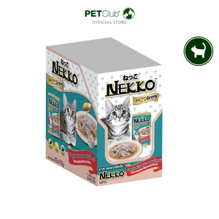 [PETClub] Nekko Pouch Gravy - เน็กโกะ อาหารเปียกแมว เกรวี่ (ยกกล่อง12ซอง/ยกลัง48ซอง)