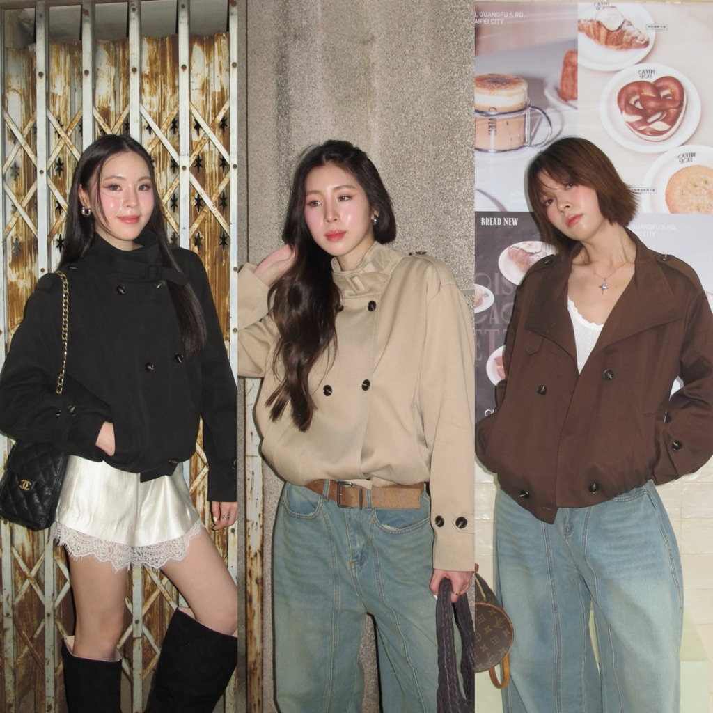 MALIMAYS - Emmie Trench Coat เสื้อโค้ทตัวสั้น จั๊มปลายเสื้อ