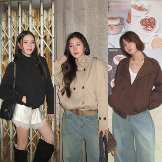 MALIMAYS - Emmie Trench Coat เสื้อโค้ทตัวสั้น จั๊มปลายเสื้อ