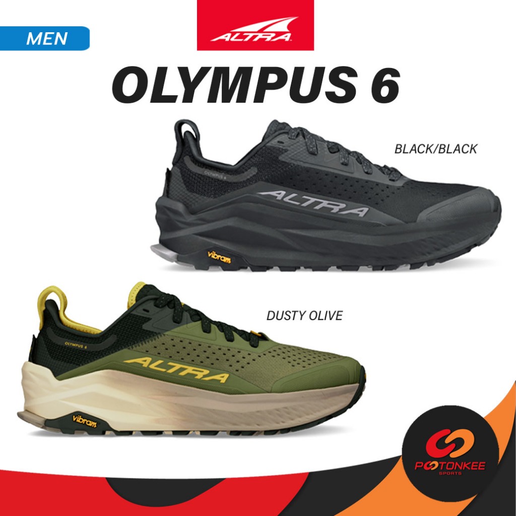 Altra Men's Olympus 6 รองเท้าวิ่งเทรล พื้นVibram®  ซัพพอร์ทมาก สำหรับนักวิ่งระยะไกล
