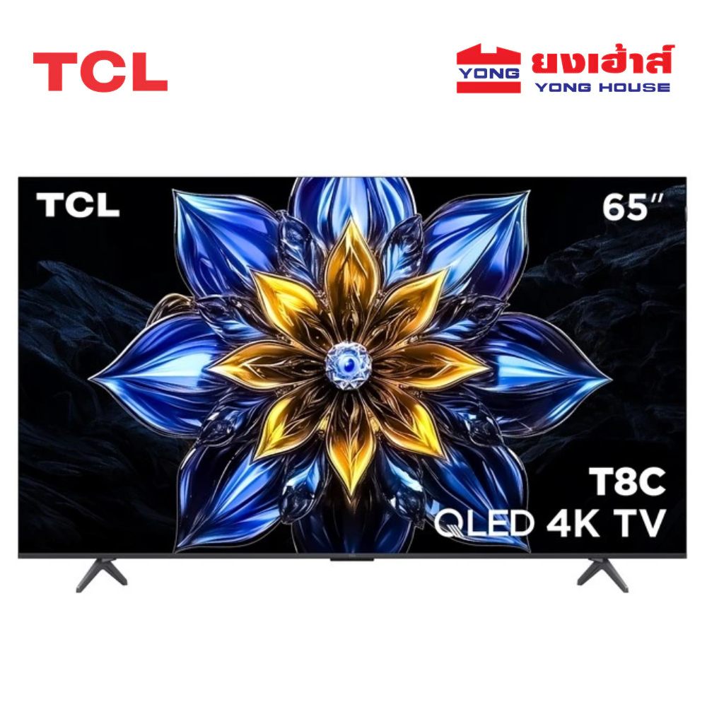 TCL TV รุ่น 65T8C ทีวี ขนาด 65 นิ้ว Google TV  4K UHD QLED