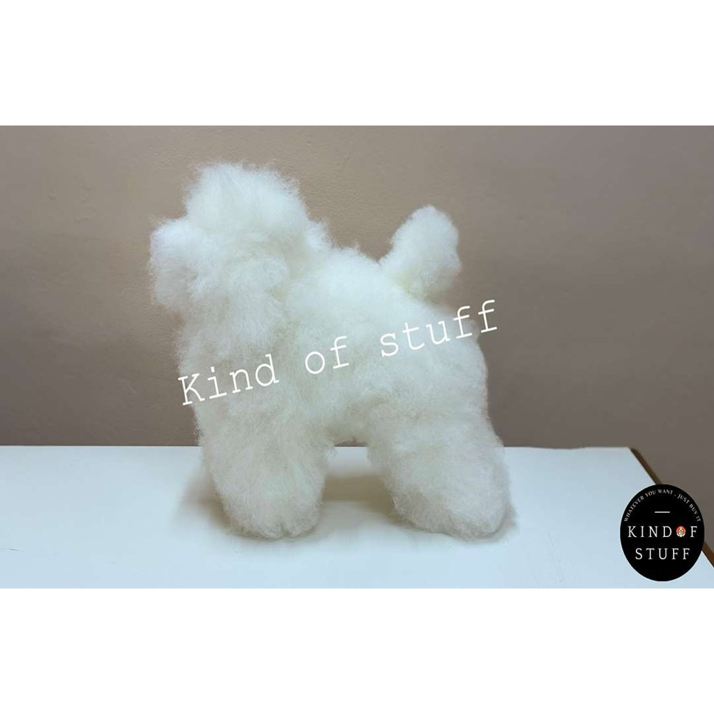 โมเดลหุ่นสุนัขจำลองพร้อมขน สำหรับฝึกตัด สุนัขพันธุ์ Poodle (หุ่นตัดขนสุนัข)