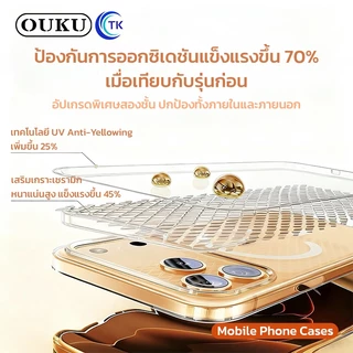 OUKU เคสใสแม่เหล็ก Magnetic Case สำหรับ iOS ป้องกันการกระแทกรอบด้าน Anti-Tellowing ใช้งานได้ยาวนาน