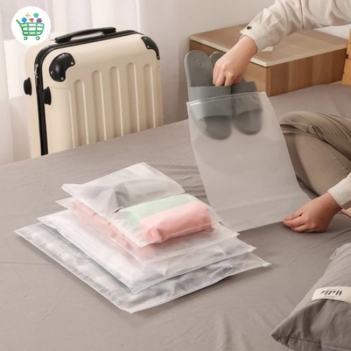 ถุงซิปรูด ใส่เสื้อผ้า แบบขุ่น ถุงซิปใส่เสื้อผ้า ถุงรูดเก็บเสื้อผ้า EVA เก็บเสื้อผ้า ถุงรูดเก็บเสื้อผ้าใส่เสื้อผ้า สำหรับ - รูปที่ 3