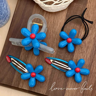 Cute 397 กิ๊บติดผม กิ๊บหนีบผม ดอกไม้สีฟ้าสไตล์เกาหลี ราคา/1ชิ้น