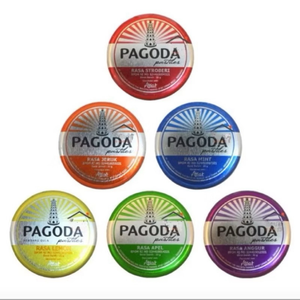 Pagoda Pastiles ลูกอม สมุนไพร ตราเจดีย์ ช่วยให้ชุ่มคอ สดชื่น ขนาด 20 กรัม 100 เม็ด ของแท้ 100%