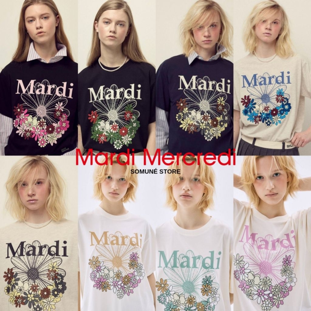[Mardi Mercredi] Tshirt Flowermardi Jardin (อก 42นิ้ว)