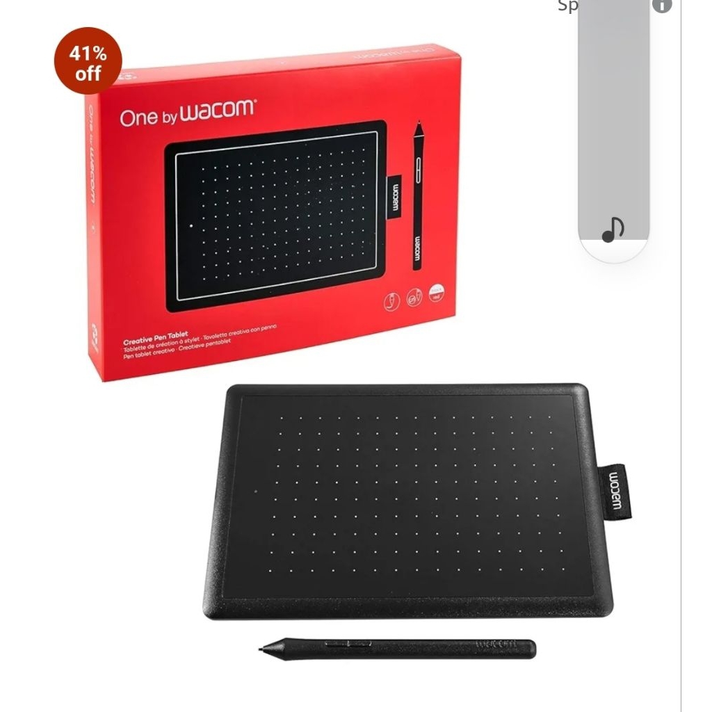 GRAPHIC TABLET (กระดานกราฟิก) WACOM ONE CTL-472/K0-CX MOUSE PEN SMALL