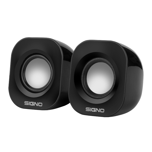 ลำโพง Signo SP-617 Black Zaggo Speaker ลำโพงคอมพิวเตอร์ (เชื่อมต่อด้วย USB+แจ็ค3.5มม.)