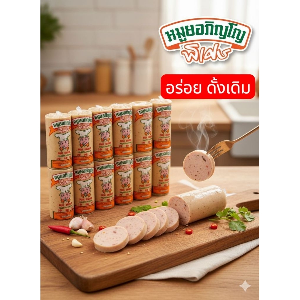 หมูยอภิญโญ(พิเศษ)​370​ กรัม​ หมูล้วน​ 100% สดจากโรงงานทุกเช้า