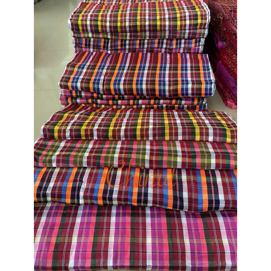 ผ้าขาวม้าลายเล็ก (ยังไม่ตัดแบ่งผืนและยังไม่เย็บ)