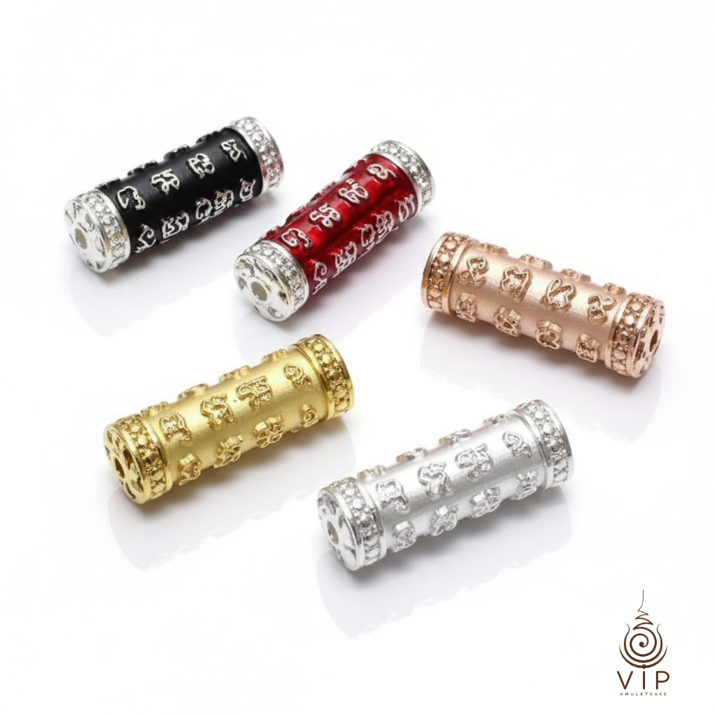 (ของแท้100% ปลอมคืนเงิน) ✨ ตะกรุดทรัพย์ล้อม หลวงพ่อเพชร จ.พิจิตร ✅ โชคลาภ การเงิน | Sap Lom Takrut Amulet | 招财符管佛牌