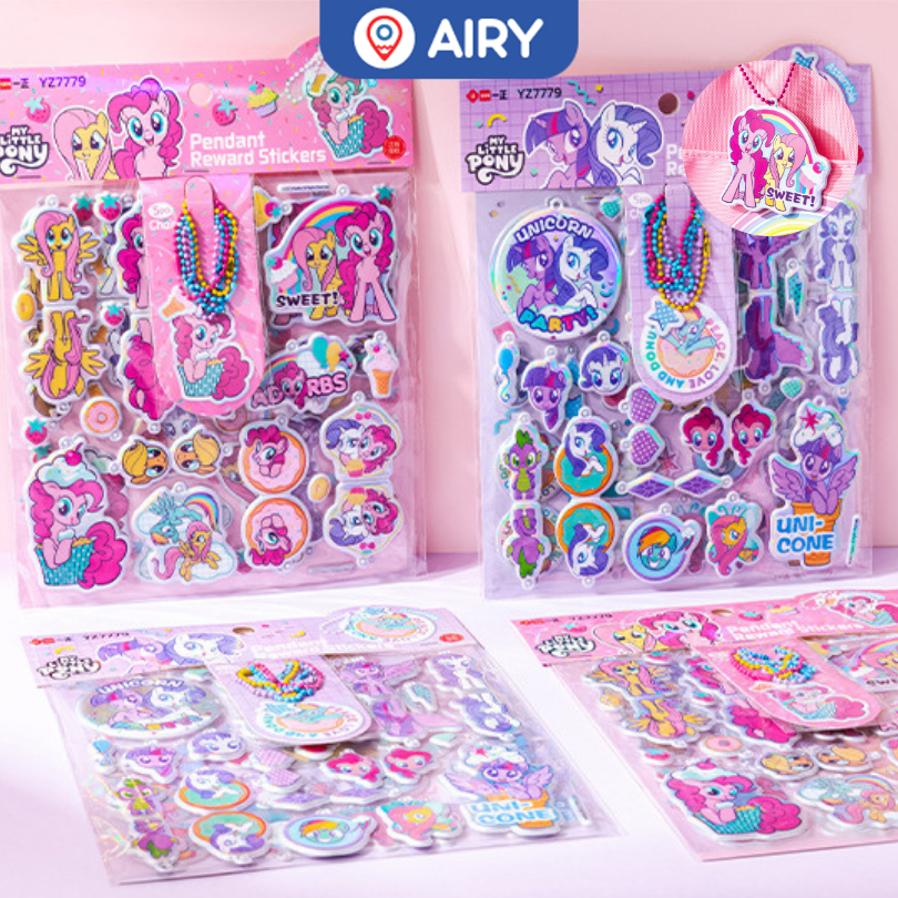 (ใหม่)สติ๊กเกอร์ My Little Pony แบบนุ่ม ลิขสิทธิ์แท้ รุ่น YZ7779 สติ๊กเกอร์น่ารัก ตกแต่งสมุด(1 ชุด)