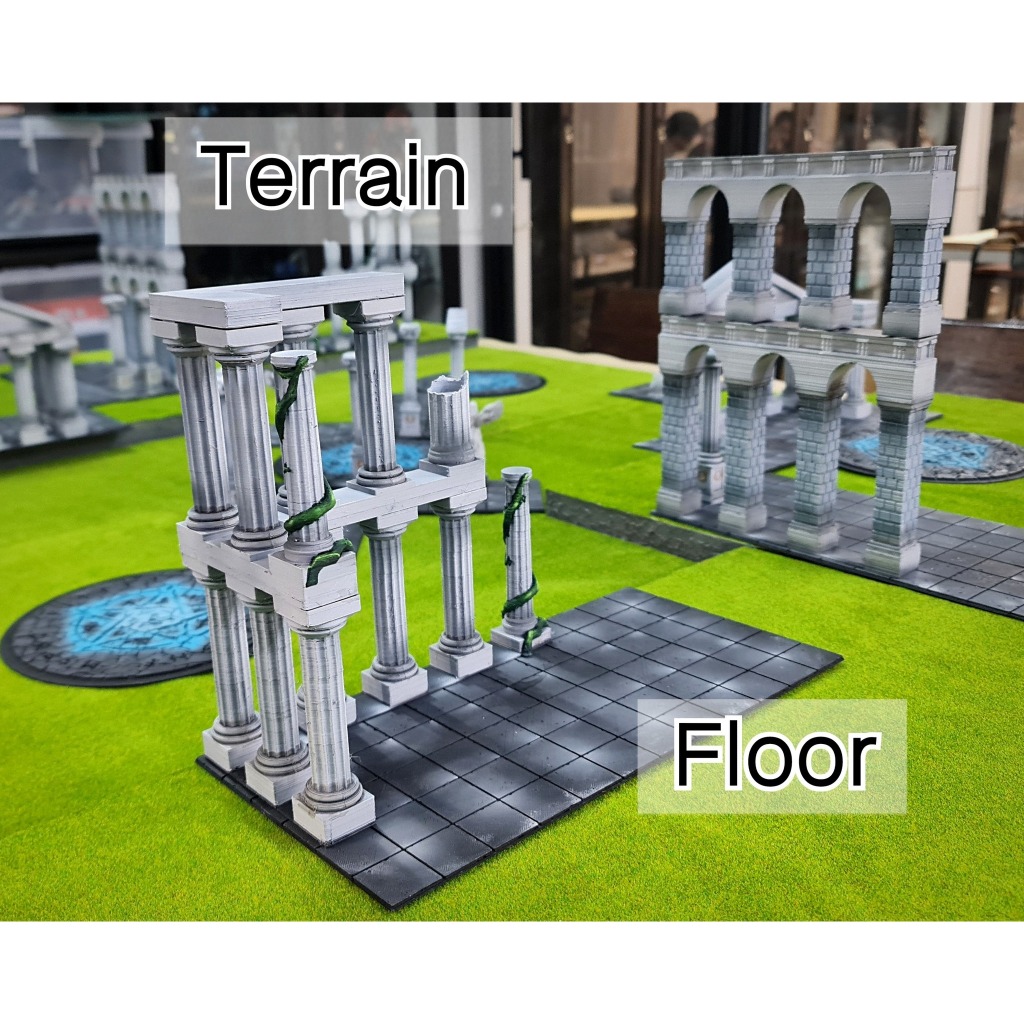 Greek Terrain Set By Bewitched [ตัวเลือก Floor Set / Objective Marker Set]