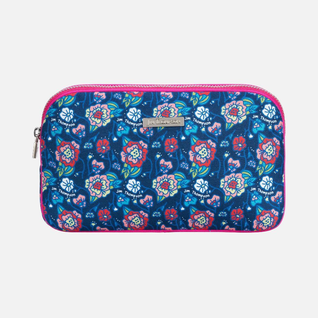 Klipbua Blue Silk Cosmetic Case