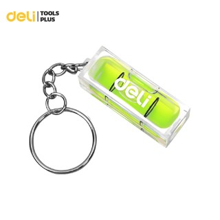 Deli พวงกุญแจระดับน้ำ ที่วัดระดับน้ำ ระดับน้ำพกพา อะคริลิคขนาดเล็ก วัดได้แม่นยำ Spirit Bubble
