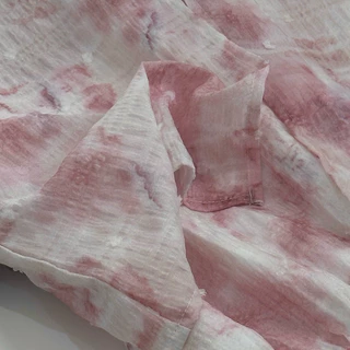 Pixie Camellia Dress (Pink) เดรสปกสองชั้น ผ้าริ้ว โพลีนิ่ม