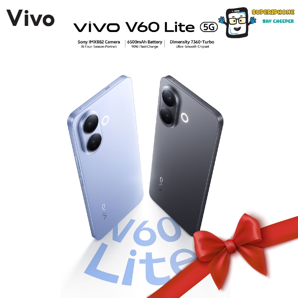 vivo V60 Lite 5G(8+256GB) Dimensity 7360-Turbo l จอภาพ 6.77” OLED(By Shopee  SuperTphone1234)