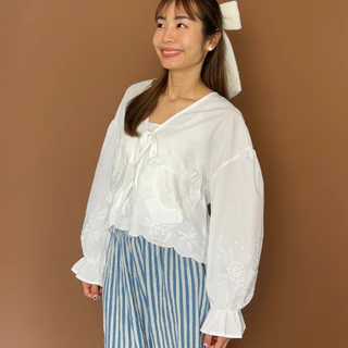 (S-2XL) CHAWY Cotton cute blouse C4604🌷✨ เสื้อเบลาส์ เสื้อคอตตอน