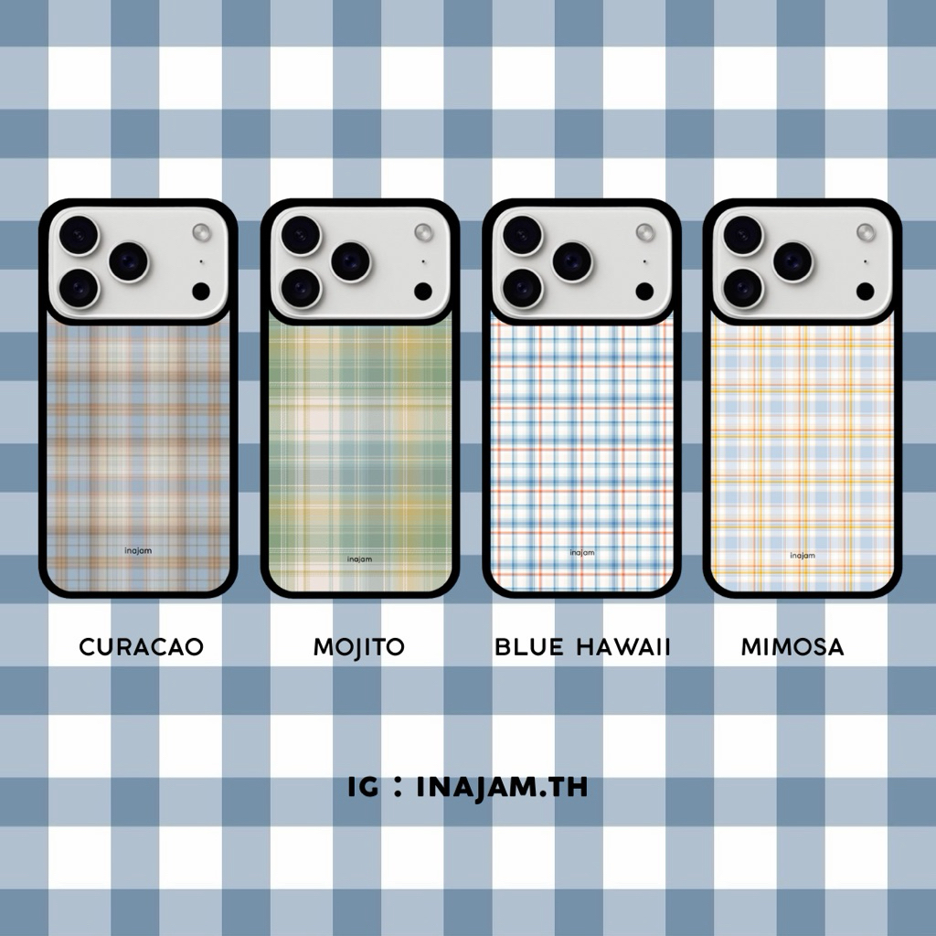 เคสไอโฟนแบรนด์ Inajam Collection Mimosa, Blue Hawaii, Mojito
