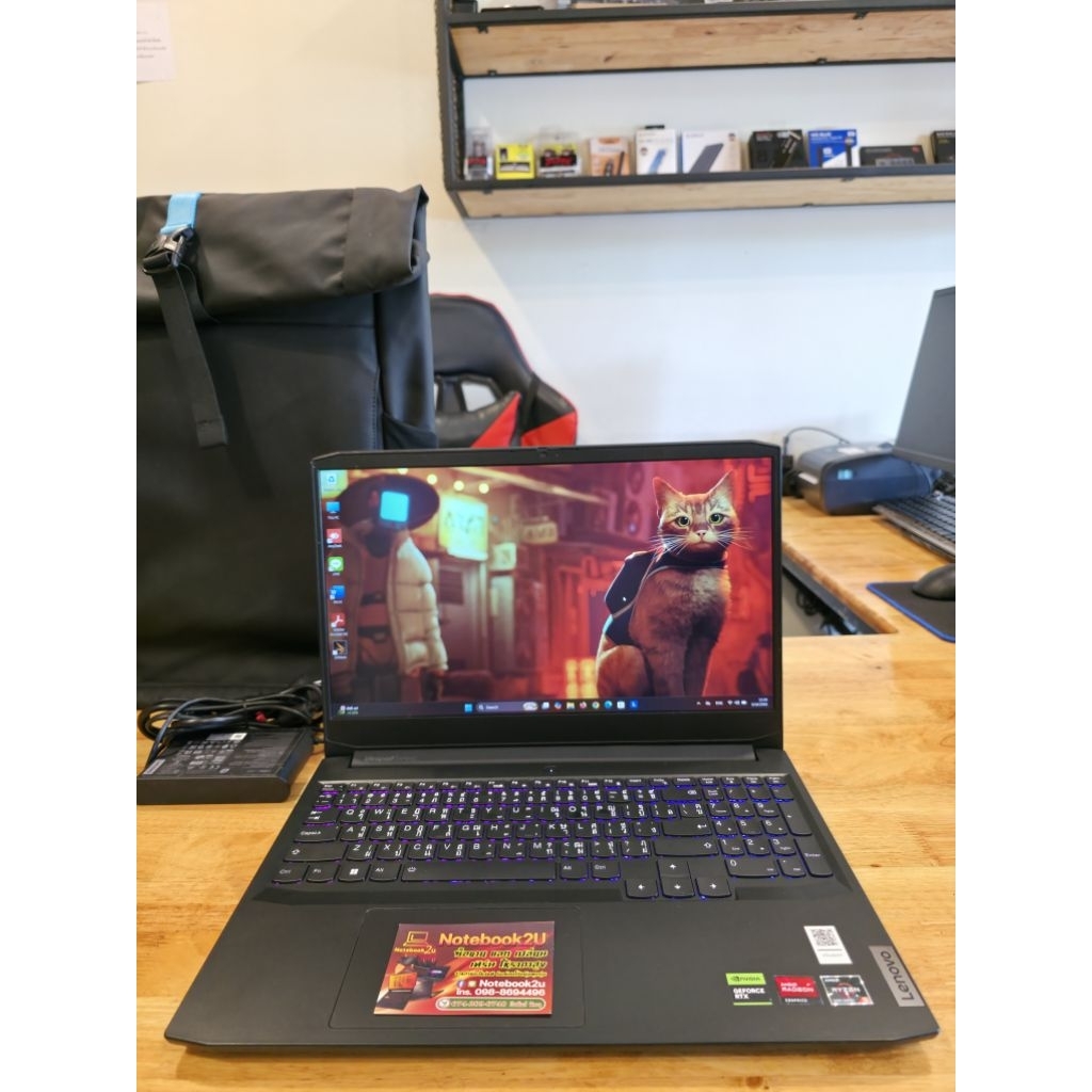 Lenovo Gaming3-82K2027UTA R5-5500H RTX2050 RAM16GB SSD512GB.G4 สภาพสวย98%