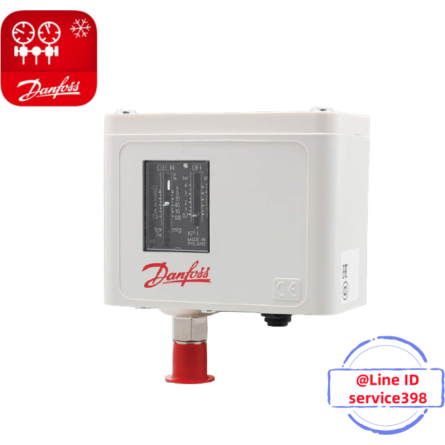 KP1 (ออโต้), -0.2/+7.5 bar,Pressure Switch Danfoss,060-110191,เพรสเชอร์สวิทช์ สวิตช์แรงดัน แดนฟอสส์,