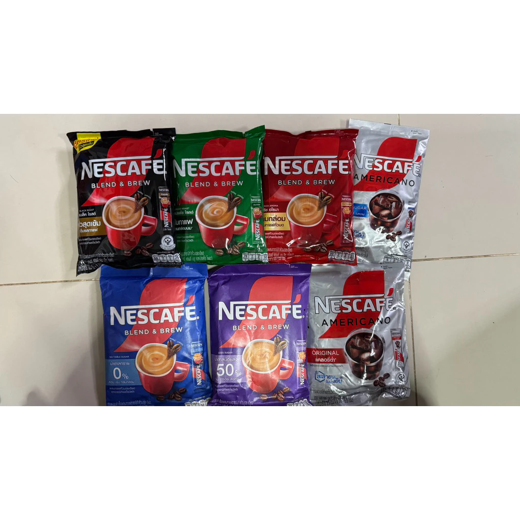 เนสกาแฟ แพ็ก8ซ./9ซ. กาแฟปรุงสำเร็จชนิดผง 3 อิน 1 มีให้เลือก4รสชาติ ซื้อ6ห่อมีราคาส่งค่ะ