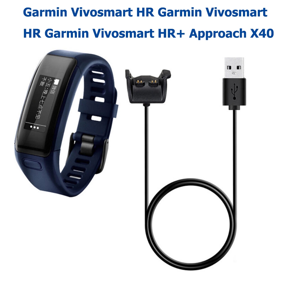 สายชาร์จ แบบเปลี่ยน สีดํา สําหรับ Garmin Vivosmart HR Garmin Vivosmart HR Garmin Vivosmart HR+ Approach X40