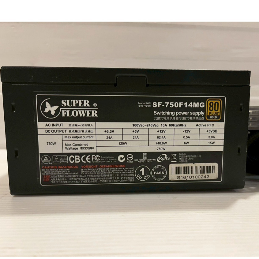 POWER SUPPLY (อุปกรณ์จ่ายไฟ) SUPERFLOWER SF 750F14MG 750W 80+ GOLD