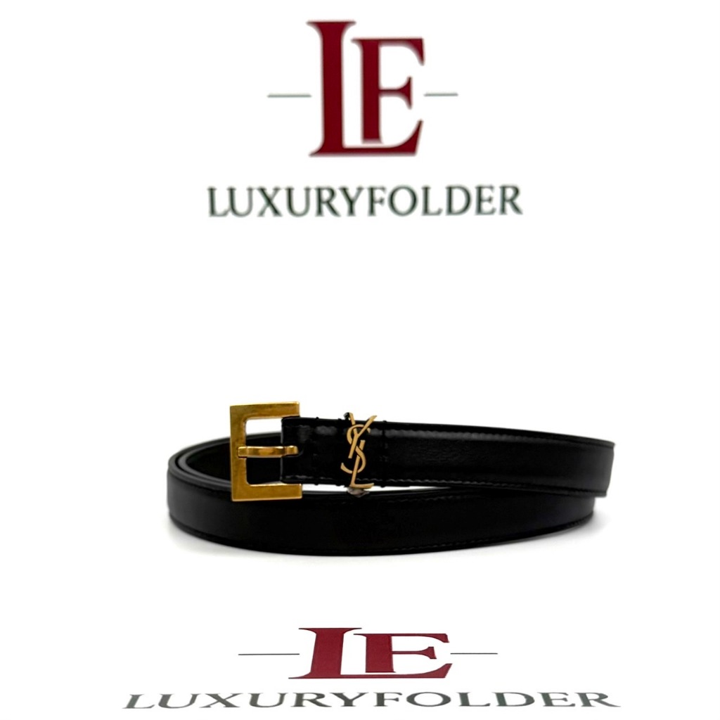 YSL Saint Laurent เข็มขัด หนังบาง รุ่น 554465 (2 CM.) ของแท้ 100%