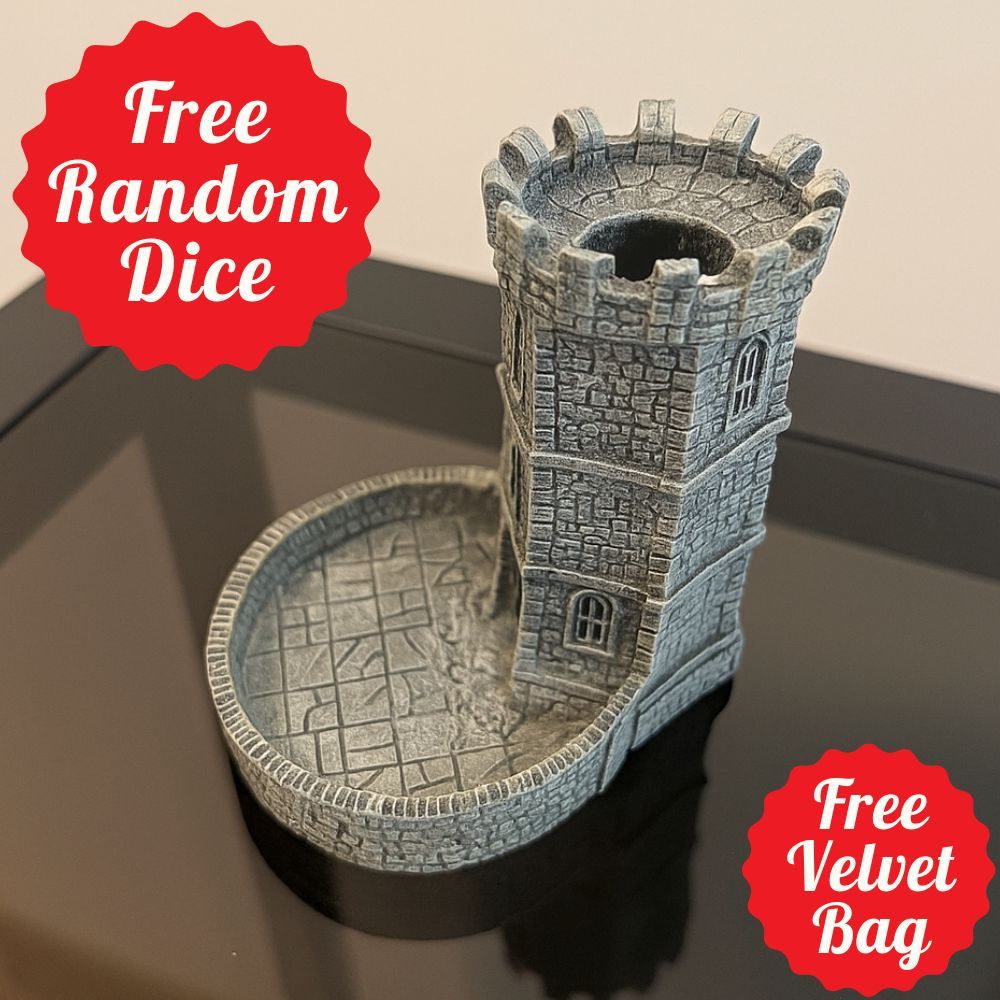 Stone Dice Tower | bamboo | wood | dice | หอทอย ลูกเต๋า DnD D&D MTG RPG TRPG เกมกระดาน บอร์ดเกม Game Magic เมจิก