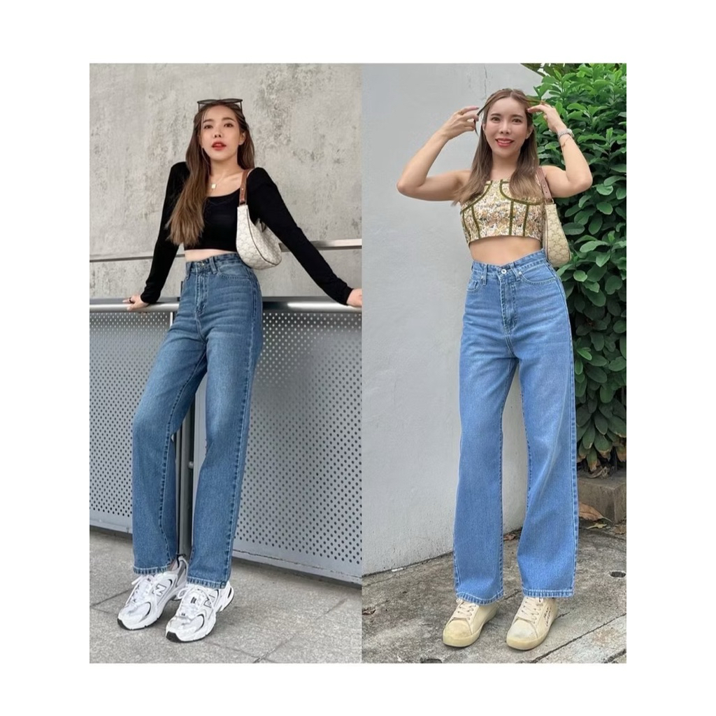 ส่งต่อ กางเกงยีนส์ขากระบอกกลาง SR037 ป้าย SARAN JEANS