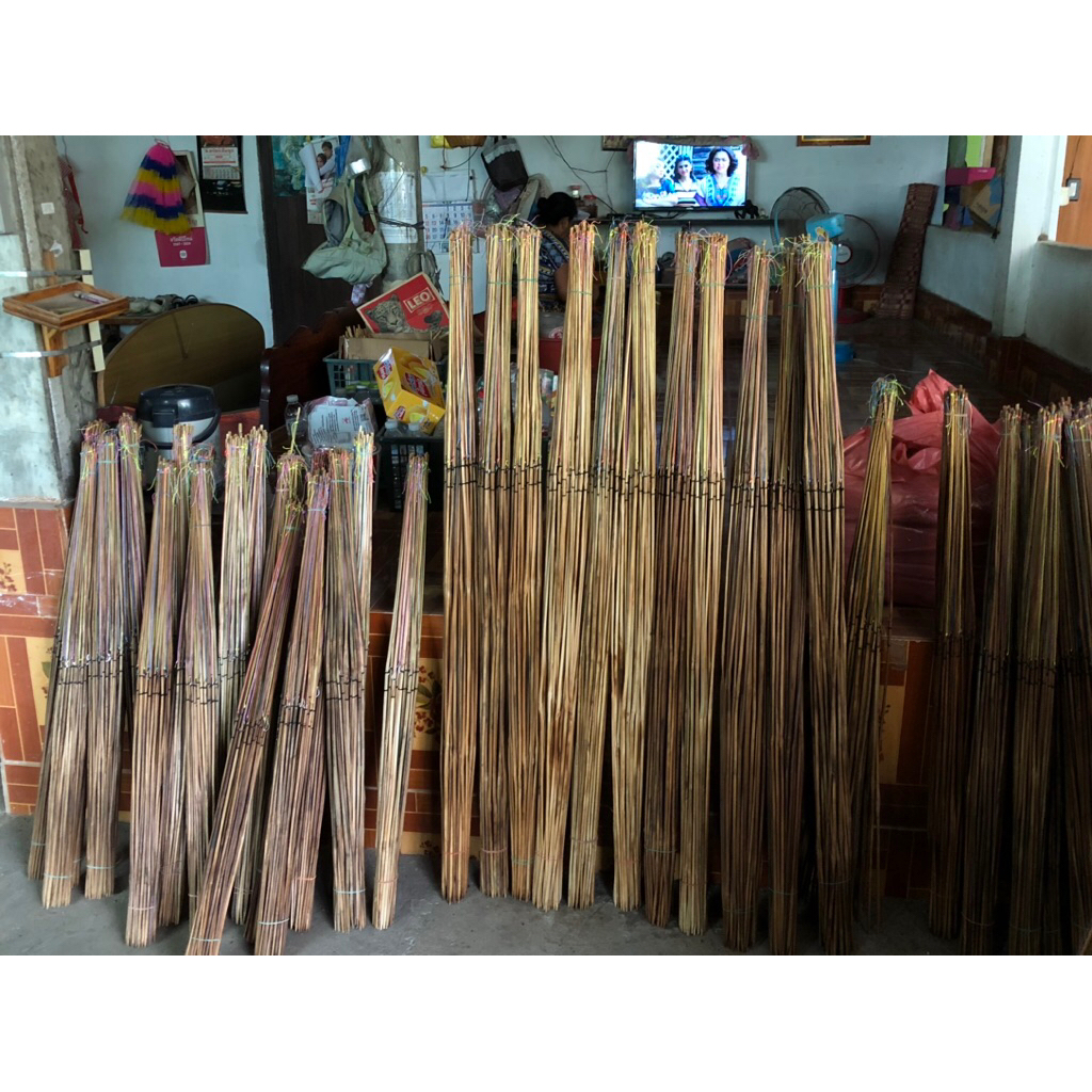 เบ็ดปักคันนาขนาด 100 เซนติเมตร คันเบ็ดไม่ไผ่เหลามือต่อสายเบ็ดด้วย PE ( 30 คัน/ชุด)