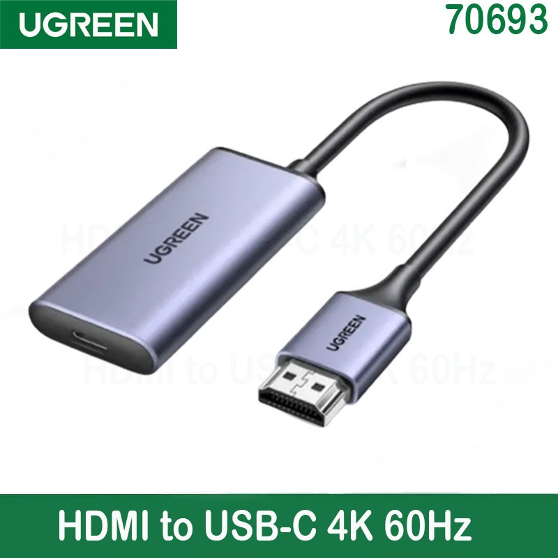 UGREEN ตัวแปลง HDMI เป็น USB-C 4K 60Hz (70693) ของแท้ 100%