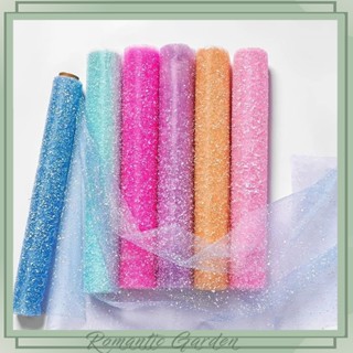 วัสดุบรรจุภัณฑ์ช่อดอกไม้ผ้าก๊อซลายจุดหิมะ สำหรับทำดอกไม้กระด…