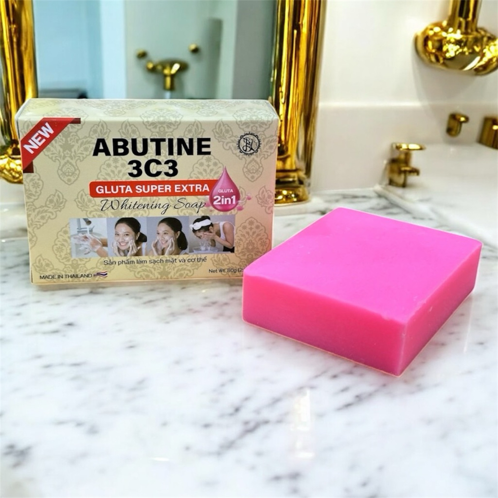 ABUTINE 3C3 GLUTA SUPER EXTRA WHITENING SOAP สบู่อาร์บูติน 3C3 กล่อง 80g.
